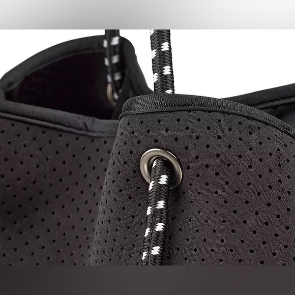 CALIA Golf Neoprene‎ Tote Black Expandable Snap Bag Removable Bottom Handles $64 - Picture 9 of 13
